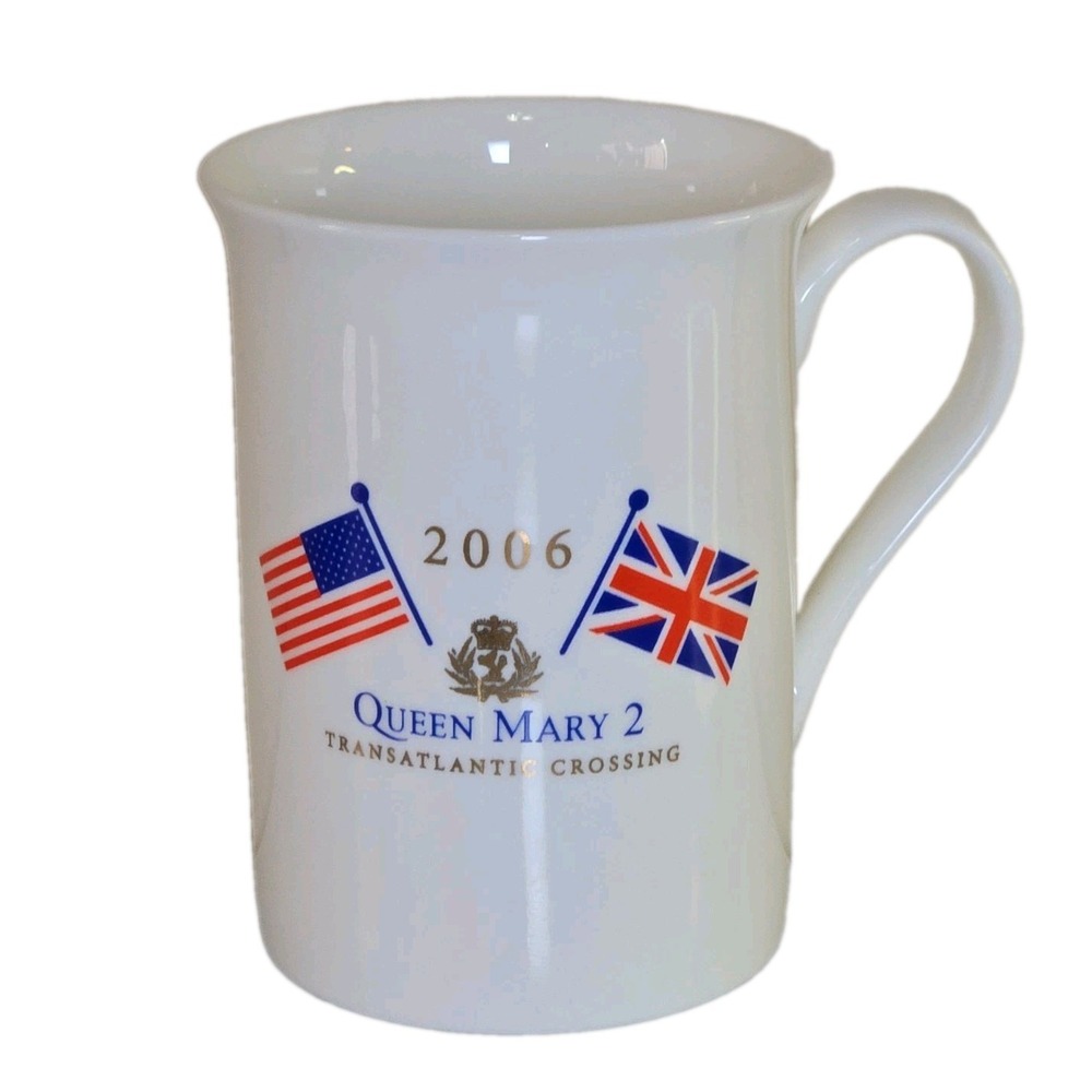 Cunard Queen Mary 2 2006 Transatlantic Crossing Commemorative Mug Bone China QM2
